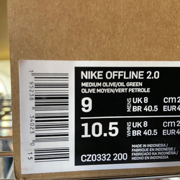 Nike Offline 2.0 Sandal Slides Olive Green White Brown CZ0332-200 Men\'s Size main image 4